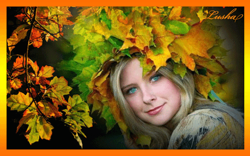 Девушка Осень - Осенние картинки, gif скачать бесплатно
