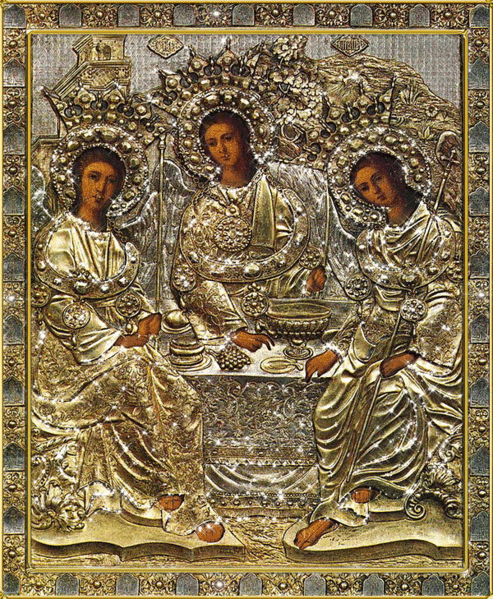 Святая Троица анимированная икона - Православные праздники, gif скачать бесплатно