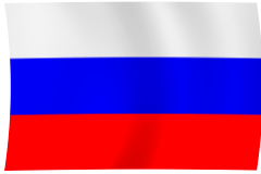 Развевающийся российский флаг анимация