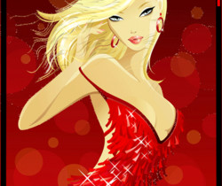 Блондинка в красном платье - С днём блондинок