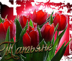Тюльпаны для Татьяны - Именные поздравления