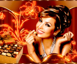 Девушка с шоколадными конфетами - Всемирный день шоколада