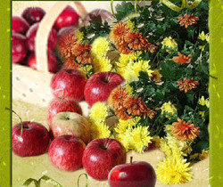 Открытки с яблоками - Яблочный Спас Преображение Господне
