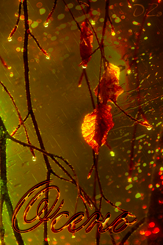 Осенний дождь - Осенние картинки, gif скачать бесплатно