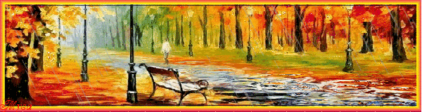 Осенняя аллея - Осенние картинки, gif скачать бесплатно