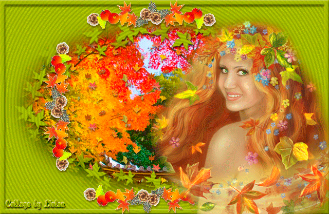 Яркая девушка Осень - Осенние картинки, gif скачать бесплатно