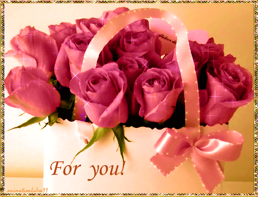 Красивый букет роз для тебя - Открытки с розами, gif скачать бесплатно
