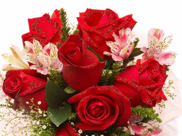 Розы женщине - Открытки с розами, gif скачать бесплатно