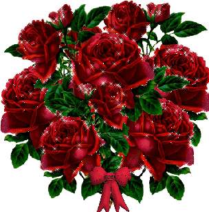 Букет бордовых роз - Открытки с розами, gif скачать бесплатно