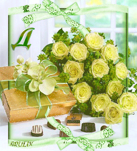 Желтые мерцающие розы - Открытки с розами, gif скачать бесплатно