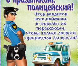 Прикольные открытки для полицейских - День Милиции-полиции