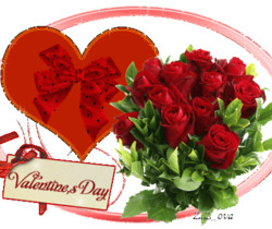 Открытка на День Влюбленных - День Святого Валентина 14 февраля
