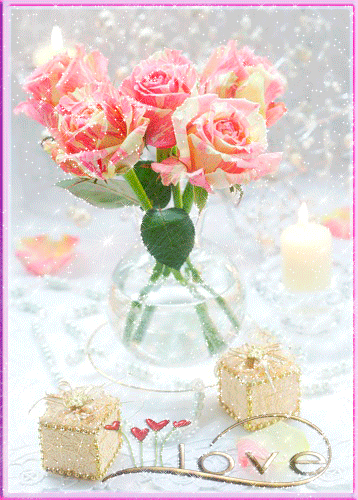 Красивые розы к дню влюбленных - День Святого Валентина 14 февраля, gif скачать бесплатно